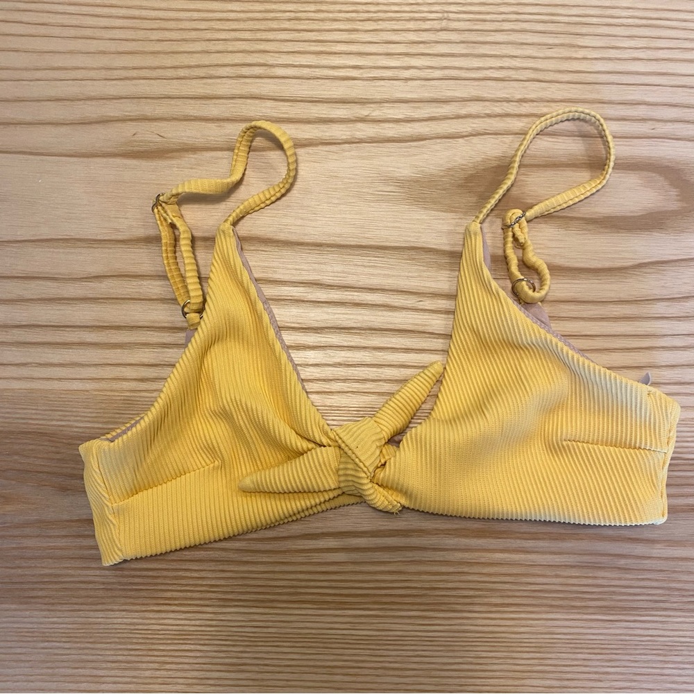 NWOT THE TINY BIG SISTER / tinycottons yellow bikini top size 36/4/ small